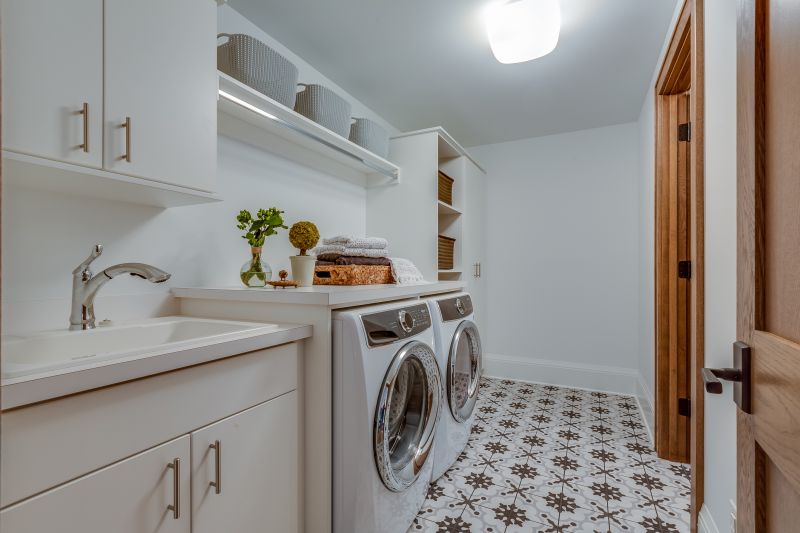 Laundry room tile setup